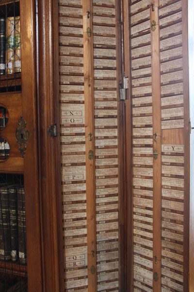 Foto: Stiftsbibliothek St. Gallen; Blick in den historischen Katalog