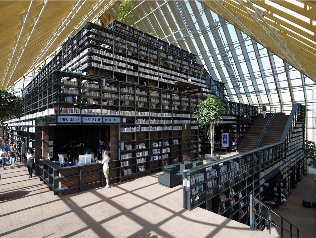 Bibliothek Boekenberg Spijkenisse, Niederlande. Architekten: MVRDV, Rotterdam; Foto: Jeroen Musch