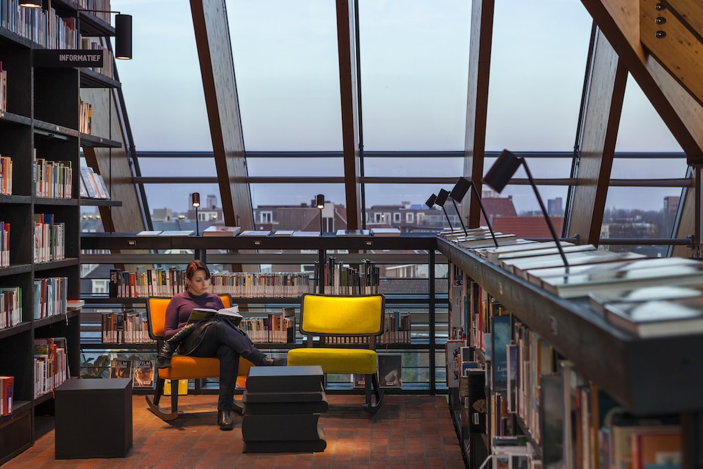 Bibliothek Boekenberg Spijkenisse, Niederlande. Architekten: MVRDV, Rotterdam; Foto: Daria Scagliola