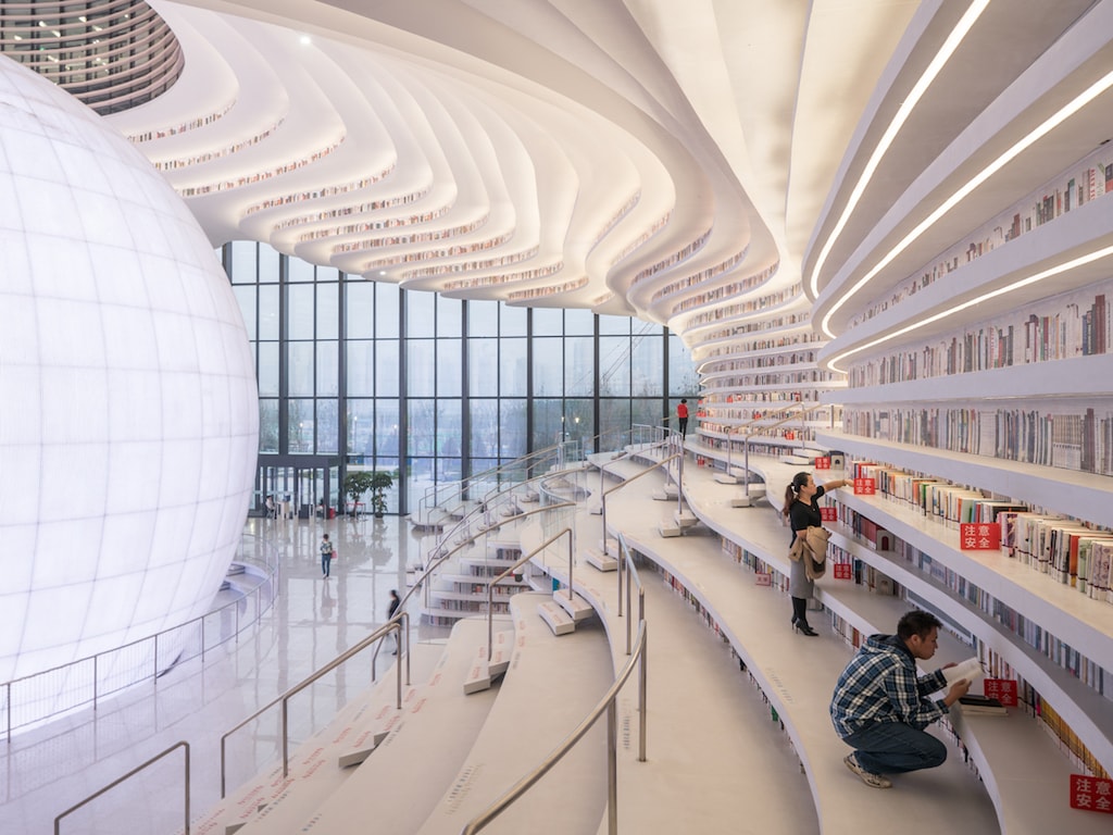 Tianjin Library, China; Architekten: MVRDV, Rotterdam; Foto: Ossip van Duivenbode