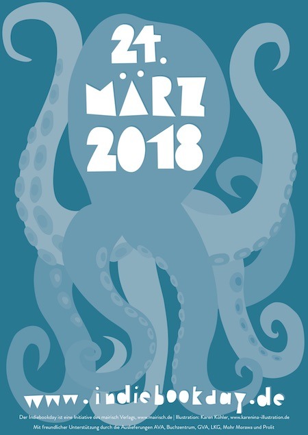 Plakat zum Indiebookday 2018; Design: Karen Köhler