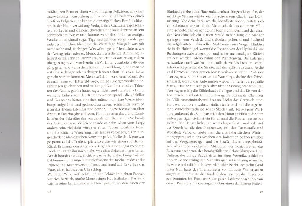 Uwe Tellkamp - Der Turm / Scan der Seiten 98 und 99