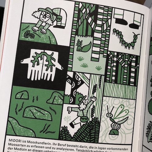Ausschnitt aus "Japan Yahho!" von Eva Offredo: Midori, die Mooskundlerin. Moritz Verlag