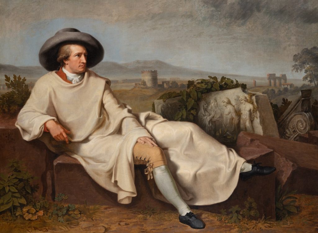Johann Heinrich Wilhelm Tischbein: Goethe in der römischen Campagna, 1787, Öl auf Leinwand